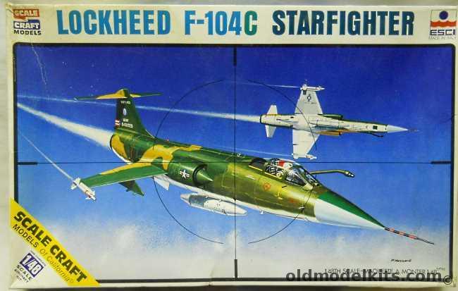 ESCI 1/48 F-104C Starfighter - Vietnam Deployment 479th TFW George AFB  to Udorn Rtab Thailand 1965-68 / 198th TFS Muniz AFB Puerto Rico (Last To Fly The 'C') / 436 TF(T)S/479th TFW George AFB Training Sq (Replacements For Vietnam), SC-4013 plastic model kit